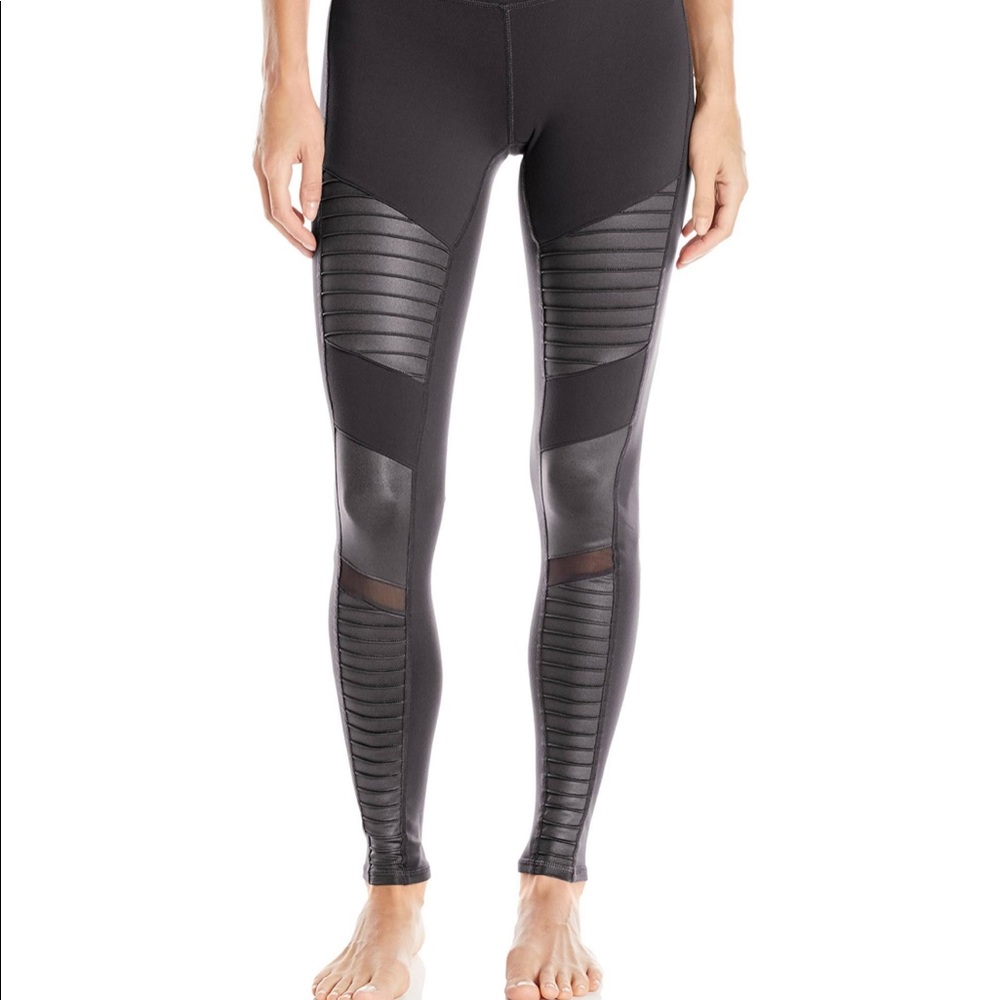 ALO YOGA HIGH-WAIST MOTO LEGGING BLACK SIZE SMALL